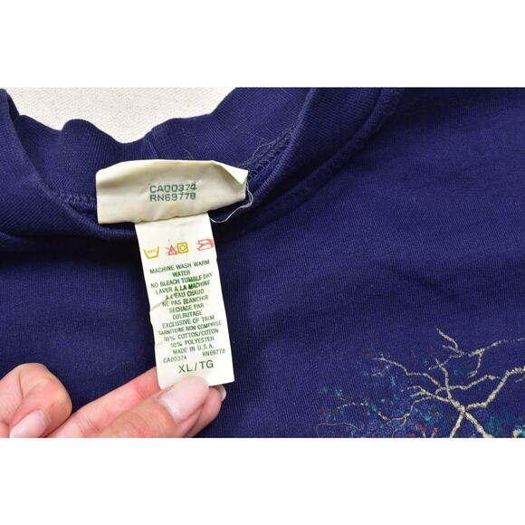 Northern Reflections Men's Vintage Crewneck Sweatshirt Blue Cabin Graphic XL - Picture 6 of 8